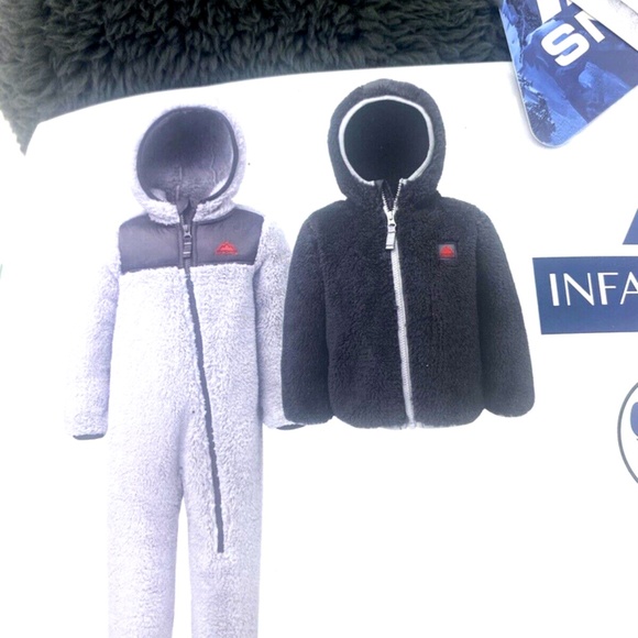 Baby Fleece Jacket Snowsuit Size 18m Snozu Mittens Booties Boys Girls Hooded - Picture 7 of 8